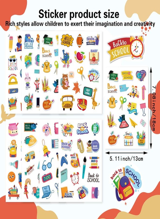 DUJAA Welcome Back to School Stickers, 387PCS First Day of School Party Favors Decorations, Happy Back to School Labels, Motivational Stickers for Kids Teacher Reward School Classroom Supplies Gifts - Image 3